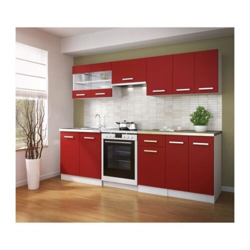 ULTRA Cocina completa con encimera L 2m40 – Rojo mate