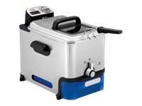 Tefal Oleoclean Pro FR804015 Inox & Design - Freidora - 3,5 litros - acero inoxidable cepillado / azul - Imagen de 2