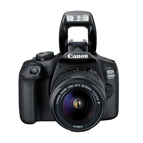 Cámara réflex Canon EOS 2000D + EF-S 18-55 mm f/3,5-5,6 DC III