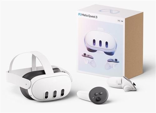 Gafas de realidad virtual y mixta Meta Quest 3 de 512 GB en color blanco - Imagen de 2