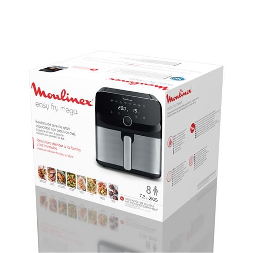 Freidora sin aceite Moulinex Easy Fry Mega EZ855D 2020 W de acero inoxidable - Imagen de 5