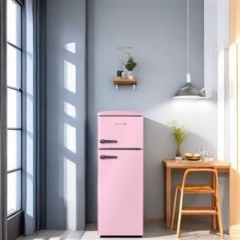 Linarie Arzy LJDD206PINK Frigorífico Congelador Retro 2 Puertas 206 Litros Rosa - Imagen de 2