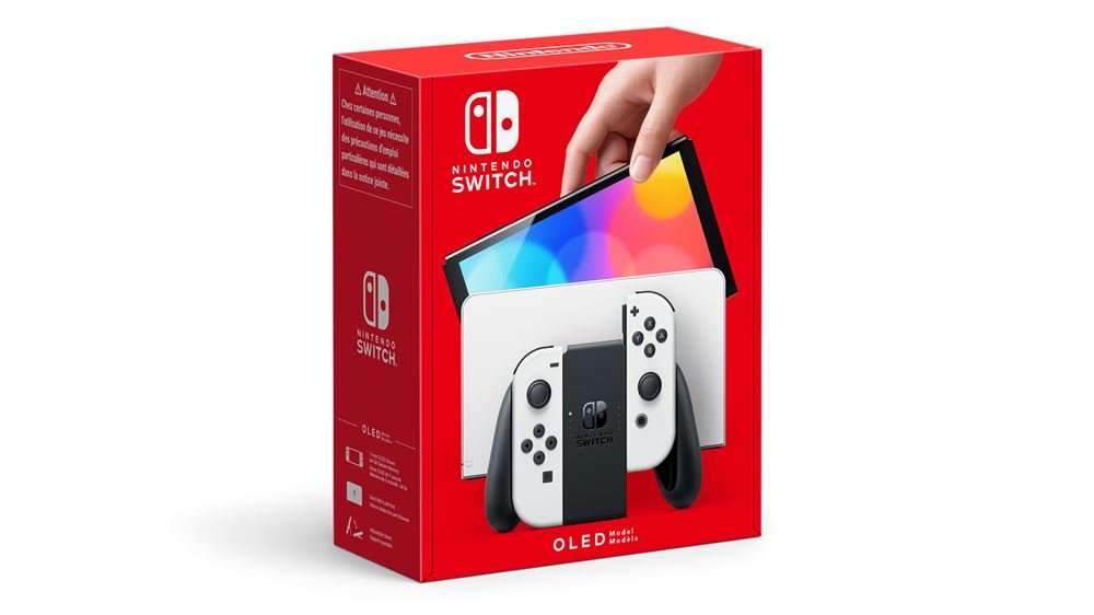 Nintendo Switch (modelo OLED) con base y mandos Joy-Con blancos - Imagen de 6