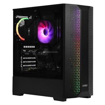 Mred CBT026-03 PC para juegos AMD Ryzen™ 7 16 GB RAM 1 TB SSD Nvidia GeForce RTX 4060 Negro