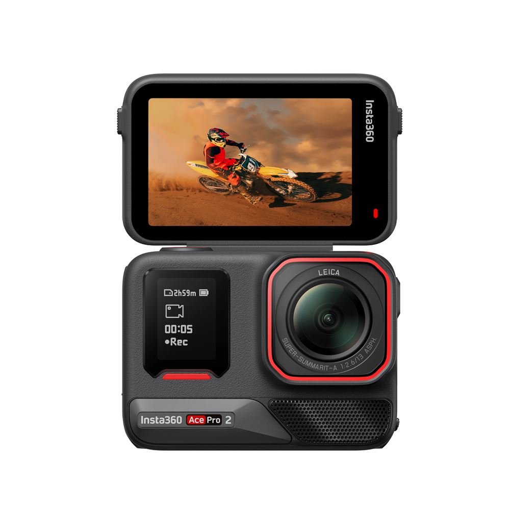 Paquete de cámara deportiva Insta360 Ace Pro 2 negro + 2ª batería