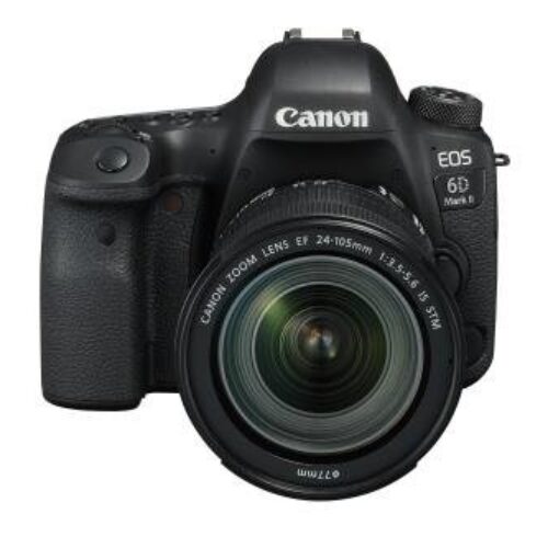 Cámara réflex Canon EOS 6D Mark II negra + objetivo EF 24-105 mm f/3,5-5,6 IS STM