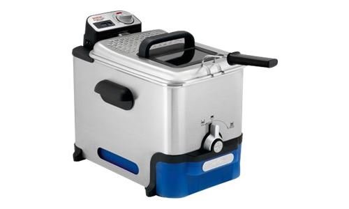 Tefal Oleoclean Pro FR804015 Inox & Design - Freidora - 3,5 litros - acero inoxidable cepillado / azul