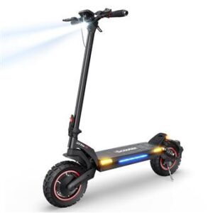 Patinete eléctrico iScooter iX7 Pro 1000W*2 de doble tracción - Autonomía de 80 km - 17,5 Ah - Neumáticos de 10 pulgadas - 150 kg - Con pantalla LCD y bolsa